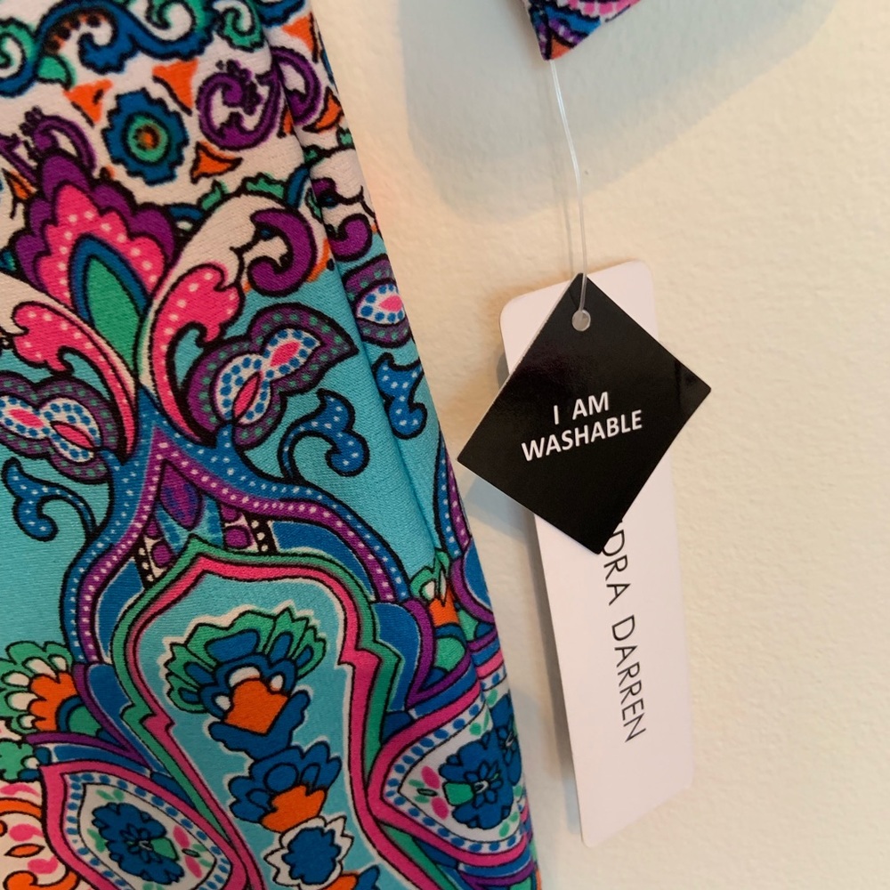 Sandra Darren long sleeve boho groovy shift dress - Picture 8 of 8